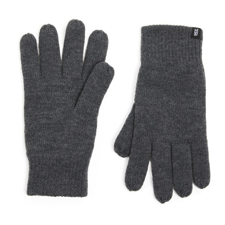 Fine-knit gloves "Svensson" Dk Grey melange